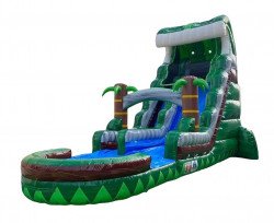 20 ft green tsunami water slide