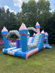 pink and blue castle